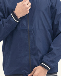 Veste coupe-vent ample et décontractée pour hommes, veste de printemps imperméable à capuche avec logo personnalisé, col montant, dernière conception, veste universitaire brodée - Product Image 4