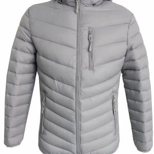 Chaqueta acolchada con capucha de talla grande OEM para hombre, ropa Formal transpirable de invierno, estilo informal, cremallera de burbujas, impermeable, soporte de punto frontal - Product Image 1