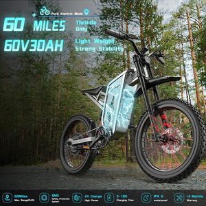 Moto elettrica per adulti, X2Pro elettrico Dirt Bike 6000W motore 60V/30Ah batteria, 50mph/70 miglia Off Road bicicletta elettrica - Product Image 3
