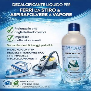 Phure Décalcaissant Liquide 500 ml Écologique Non Toxique Biodégradable pour Fer à Repasser et Aspirateur Vapeur - Product Image 4