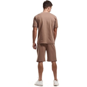 2025 été haute rue Style décontracté 2 pièces ensembles Jogging Shorts à manches courtes solide thermique T-shirt écologique respirant - Product Image 5