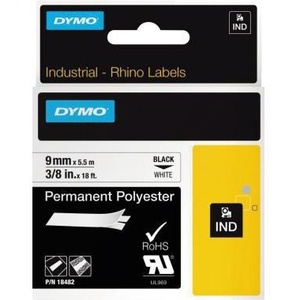 Cinta de Etiquetas Dymo Master Roll Blanca y Negra, 9 mm x 5.5 m - Product Image 1
