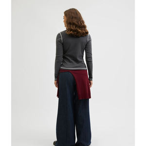 T-shirt à manches longues pour femmes, vente en gros, haute qualité, 100% coton, logo personnalisé, coupe classique, tee-shirt de sport épais, taille plus, respirant - Product Image 6