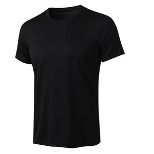 Chemises de gym pour hommes, été, vente en gros, pas cher, polyester, spandex, séchage rapide, manches courtes - Product Image 2