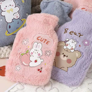 Bouteille d'eau chaude luxueuse en peluche avec alimentation électrique, style animal mignon, portable, pour un confort thermique optimal - Product Image 4