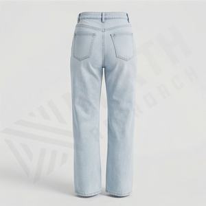 Pantalones Vaqueros de Mujer de Alta Calidad, Casuales, de Pierna Ancha, Rectos, Holgados, Color Personalizado, Pantalones a la Moda - Product Image 2