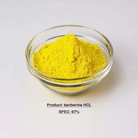 Poudre d'extrait de HCL de berbérine pure de haute qualité 97% extrait de Coptis de berbérine Chlorhydrate de berbérine