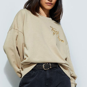 Pure Warm Fabric Low Price Women Sweatshirt Long Sleeve Easy to Wear New Color Women Crewneck Sweatshirt - Product Image 1