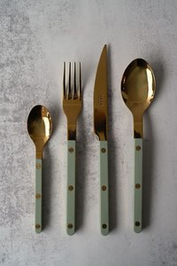 Ensemble de couverts en acier inoxydable de gros, lavable au lave-vaisselle, sans BPA, design moderne et élégant, couverts de luxe pour les fêtes - Product Image 5
