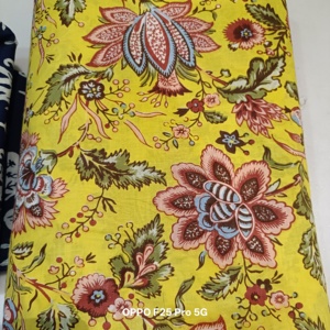 ชุดเดรสผ้าฝ้ายอินเดียสำหรับผู้หญิงชุดเดรส180gsm ออร์แกนิกทำจากผ้าฝ้ายพิมพ์ลายดอกไม้ - Product Image 3