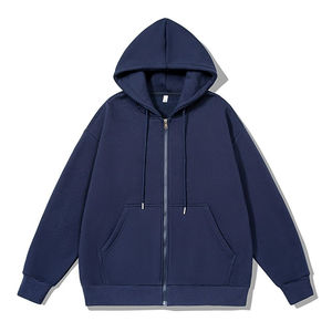 100% coton coupe ample sweats à capuche pour l'hiver 3D broderie cravate teinture Stonewash solide motif impression numérique avant Logo uni teint - Product Image 5