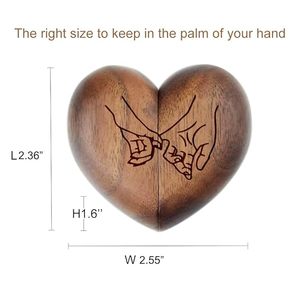 Boîte à bagues en papier recyclable Grande boîte à bagues en bois de noyer vintage Proposition Emballage cadeau pour femmes Boîte à bijoux noire élégante - Product Image 2