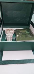 Reloj de lujo para hombre Iced Moissanite brillante diamante rectángulo caja de acero inoxidable mecánico ETA resistente al agua 10m cristal - Product Image 5