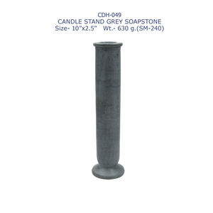 Soporte de vela de esteatita gris decorativo 120g 3,5x1,5 pulgadas duradero ecológico hecho a mano para decoración del hogar Navidad disponible - Product Image 4