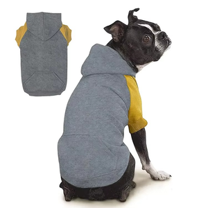 Sudadera con capucha personalizada para perros, tela cálida y elegante, suave y acogedora, ajuste cómodo para todas las estaciones, suministro de ropa para mascotas OEM bordado liso teñido - Product Image 5