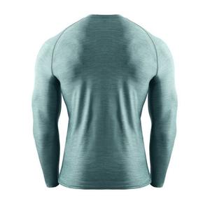 Camiseta de protección contra sarpullidos para entrenamiento de gimnasia de alta calidad con logotipo personalizado, característica transpirable de compresión de manga larga - Product Image 2