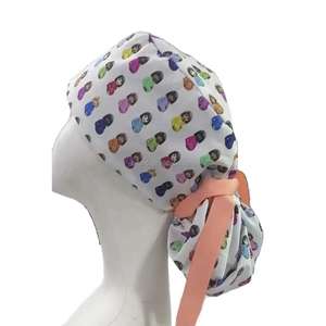 Bonnets de travail pour femmes, bonnets bouffants réglables, chapeaux médicaux pour infirmières, légers, respirants, lavables, uniformes d'hôpital, logo personnalisé, export - Product Image 4