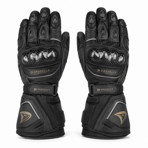 Motorcycle Racing Gloves Full Finger Adjustable Wrist <b>Strap</b> Palm Guard Unisex Riding Motocross - Product Image 1