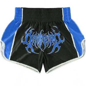 Pantalones cortos de Muay Thai con logotipo personalizado de alta calidad, fabricación profesional de alta calidad, precio estirado y lavado - Product Image 1
