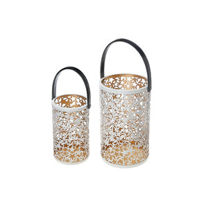 Wholesale Decorative Dual Tone <b>Star</b> Cutwork Design White Metal Votive Candle Holder in Best Price - Product Image 3