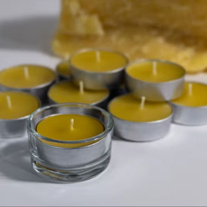 Bougeoir, verre, photophore, conteneur bougies, cire d'abeille photophore, bougies chauffe-plat, cadeau de pendaison de crémaillère, décoration d'intérieur - Product Image 1