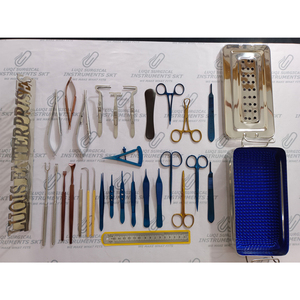 Juego de Instrumentos Quirúrgicos de Blefaroplastia de Acero Inoxidable de Alta Calidad con Certificación CE para Cirugía de Párpados y Microcirugía Ocular - Product Image 1