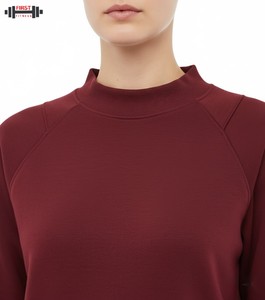 Sweat-shirt décontracté surdimensionné pour femme avec manches longues, impression de lettres et logo streetwear sur le devant, en molleton de coton d'hiver - Product Image 6