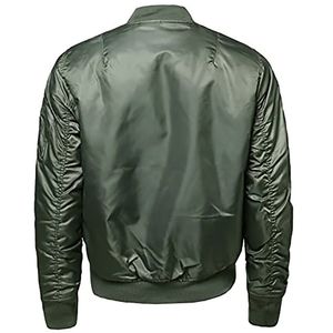 Chaqueta Bomber Impermeable de Alta Calidad, Cómoda, Cortavientos, Cálida, Ecológica, con Cierre, Forro de Poliéster Estampado, Cuello Alto - Product Image 2
