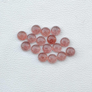 6mm Naturel Rouge Fraise Quartz Rond Cabochon Certifié Pierres Précieuses En Vrac Véritable Top Qualité Quartz Bijoux Du Fournisseur - Product Image 2