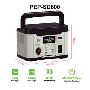 Generador Solar Portátil de 600W con Batería LiFePO4 de 307Wh y Onda Sinusoidal Pura para Acampar al Aire Libre y Emergencias - Product Image 2