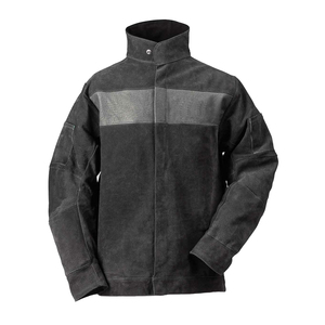 Veste de sécurité en cuir de vachette robuste unisexe, résistante au feu et aux acides, certifiée OSHA/ANSI/CE, vêtement de protection en cuir - Product Image 4