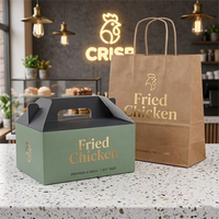 Boîte à emporter pour poulet frit, emballage personnalisé en carton blanc de qualité alimentaire, Caja Pollo, emballage de livraison