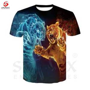 Custom Men's Heavy Weight Direct to Cotton High Quality 3D Digital Print Streetwear T-shirt <b>Tshirt</b> Custom Digital Printing - Product Image 3
