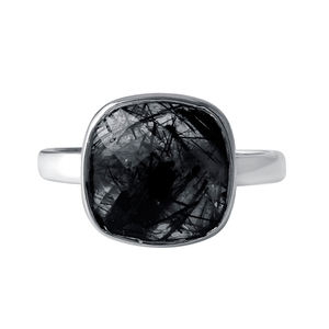 แหวนแต่งงานของผู้หญิงแบบคลาสสิก925เงินแท้พลอยควอตซ์ธรรมชาติรูปทรงกุหลาบการตั้งค่าบุคคลที่สามได้รับการรับรองพร้อมใช้งาน - Product Image 4