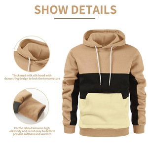 Sudadera con capucha de algodón de peso pesado de alta calidad en blanco personalizado hombres Streetwear Logo personalizado Sudadera con capucha de peso pesado hombres Hhoodie - Product Image 2