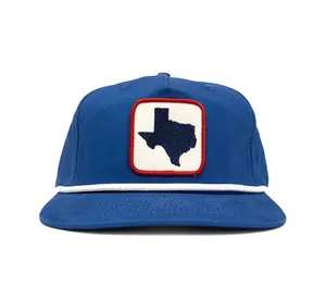 Custom Texas Logo Snapback Caps Merrow Patch Hats With Rope Vintage Texas Dad Cap Vietnam Supplier High Quality