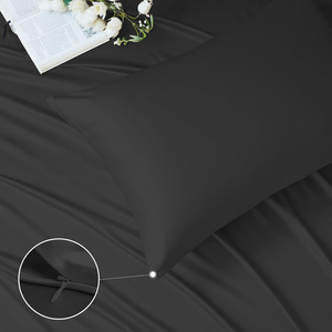 100% ensemble de draps de lit de luxe en soie de mûrier 400TC hypoallergénique et respirant pour une peau et des cheveux lisses - Product Image 3