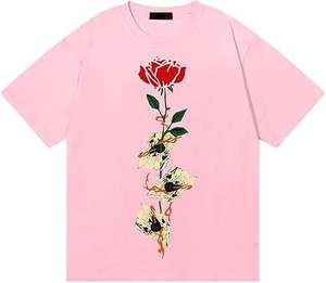 Camiseta de Manga Corta Casual para Hombre, Estampada, Nueva Colección de Verano, Talla Grande, Marca de Moda Nicho Americana, 300gsm, Soporte Pesado - Product Image 6