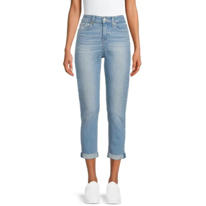 Premium Quality Women's Regular Fit Washed Denim Jeans <b>Pant</b> Mid-Waist Flat Front Customized Sizes Eco-Friendly Quick Dry Casual - Product Image 5