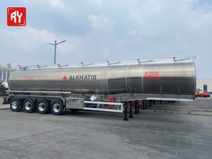 Semi-remorque citerne à carburant en acier allié à l'aluminium, <span class=keywords><strong>4</strong></span> <span class=keywords><strong>essieux</strong></span>, léger, sur mesure, pour le transport de pétrole - Product Image 3