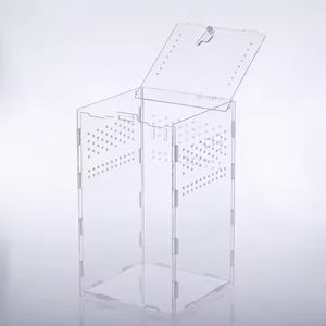 Benutzer definierte abnehmbare Acryl Reptilien <span class=keywords><strong>Terrarium</strong></span> Solid Design Detach Cage für Spider Lizard Gecko Classic Simple Style Box Verpackung - Product Image 2