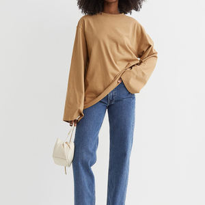 Custom Women 100% Cotton Women's Crew Neck <b>Sweatshirt</b> Basic Pullover <b>Crewneck</b> <b>Sweatshirts</b> - Product Image 3