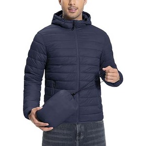 Men's XS High-Street Winter Puffer <b>Jacket</b> Hooded <b>Long</b> Sleeve <b>Waterproof</b> Windproof Canvas Front Logo Coated Polyester <b>Jacket</b> - Product Image 5