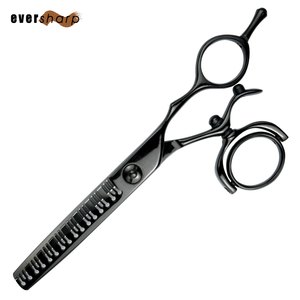 5.5 inch màu đen chuyên nghiệp Lưỡi thép không gỉ sắc nét Cắt tóc & Kéo tỉa tóc cho thợ cắt tóc Miễn phí vận chuyển - Product Image 6