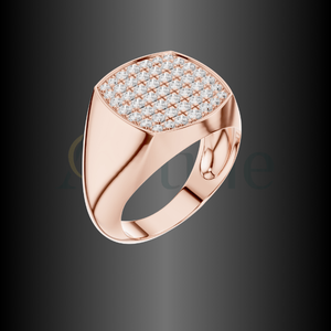 Bague d'anniversaire ethnique en diamant plaqué or 10 carats pour homme-élégante et unique - Product Image 1