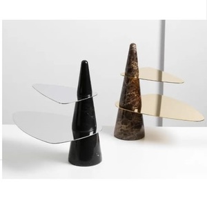 Produit le plus vendu Plateau de service en forme personnalisée Plateau à chocolat en métal et en verre Design Décoration de table - Product Image 6