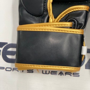 New Top Selling Twins Grappling Half Finger MMA Gloves Customized Black/Golden Mixed Martial Arts Training Synthetic Leather - Product Image 4