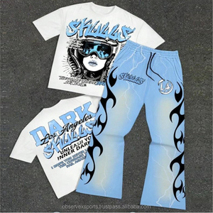 ชุดวอร์มถักนิตติ้งคุณภาพสูงสำหรับผู้ชาย OBSERVEX SPORTS OEM รุ่น Eco-Friendly สไตล์ฮิปฮอป หรูหรา พร้อมเสื้อยืดครอปด้านหน้าสำหรับวิ่งจ๊อกกิ้ง - Product Image 2