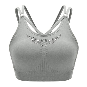 Vêtements de fitness logo personnalisé soutien-gorge de sport d'entraînement de gymnastique haute élasticité vêtements de sport Yoga Compression soutien-gorge de sport - Product Image 5