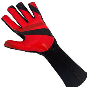 Gants de gardien de but de football pour enfants en gros, cuir allemand professionnel, sangle de poignet réglable, fermeture éclair antidérapante, doigts - Product Image 6